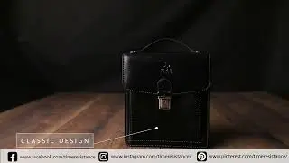 Small Black Leather Briefcase - Walden | Time Resistance Official Video