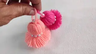 Make a very beautiful and stylish Latkan Design from wool | Latkan Making at Home