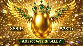 Attract Wealth SLEEP 💰🌙 528Hz & 888Hz Soft Felt Piano (Evolving Flow) Soundscape | Attraction Space