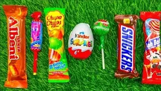 ASMR Most Popular Candys / some lots of colorful rainbow lollipop candy / unpacking chocolate eat
