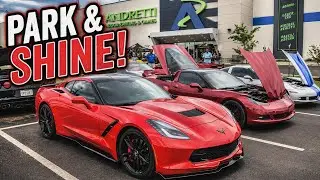 GOING TO A PARK AND SHINE CAR MEET IN MY C7 CORVETTE! BONUS CAR SHOW AFTERWORD!