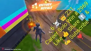 Career Solo Win#2969 Fortnite 6☠️ ZB Victory Royale Chapter 7 Season 1 Solo Win #309 👑#231