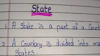 10 Lines on State || Essay on State in english|| Few sentences about State