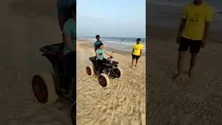 bike driving at chirala seabeach