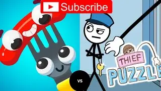 Fork N Sausage vs Thief Puzzle – Funny Gameplay & Satisfying Challenges!