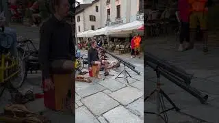 Didgeridoo Street Performers in the Chamonix Village - Summer 2022