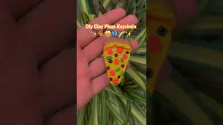 Diy Clay Pizza Keychain | Diy Super Clay Keychain | #viral #shorts #diy #diygift #clay #pizza #cute