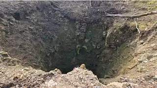 Deep deep shaft volume up #lostmines #adventure #minehistory #oldmines #devon #mineshaft