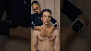 ASMR: Real Tingles with Her BACK NECK HEAD SHOULDER Massage and Scratching #shorts