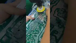 PCB reverse engineering  Manual circuit board grinding