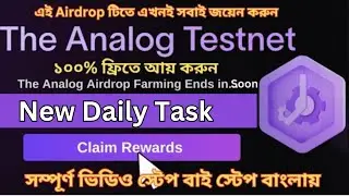 Analog One Airdrop I Developer New Quests I 175 Point Daily🔥🔥