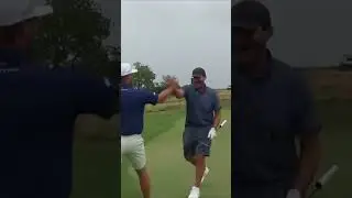 Epic CHIP IN from Bryson DeChambeau trying to BREAK 50 with Tony Romo