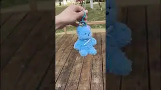 FuzzyTwist Easy pipe cleaner craft, cute blue teddy display #pipecleanerart #diy #craft