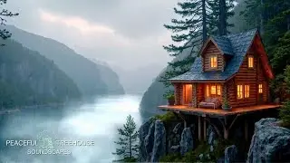 Cliffside TREEHOUSE over a Foggy River | RELAX