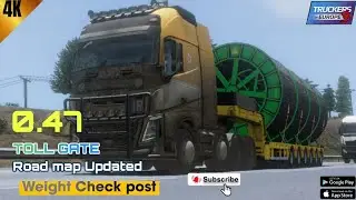 BIG CABLE 🚠 DRUM supply to Zurich from Nancy in Truckers of Europe3 & UPDATED ROAD MAP AND TOLL GATE