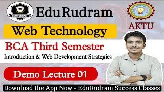 Web Technology II AKTU BCA 3rd Semester || Demo Lecture 01 || WT By Rohit Sir #edurudram