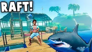 The NEW Raft is AMAZING!  Mysterious Islands, Shark Attacks!  (Raft Gameplay Part 1)