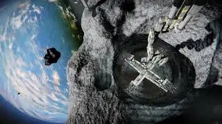 Space Engineers - Asteroid Mining Timelapse - 4 Hours in 1 Minute
