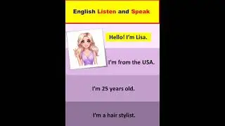 English Speaking Practice - Listen and Speak - Shadowing - Lisa #shorts