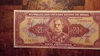 Antiga e Rara C&eacute;dula Autografada 20 Cruzeiros