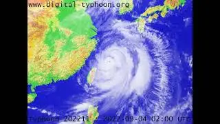 Super Typhoon Hinnamnor (Henry) satellite imagery