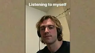 Sloan Struble listening to his Dayglow song Nicknames!