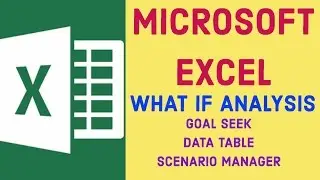 What If Analysis | Goal Seek | Scenario Manager | Data Table | Microsoft Excel | Study Help For All