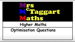 higher mathematics optimisation questions