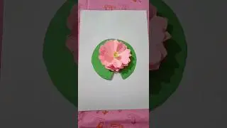 Beautiful Paper Lotus Flower Making #shorts #youtubeshorts #youtube #Meenakartheek