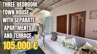 Restored, three-bedroom town house with two separate apartments and terrace. Torino di Sangro