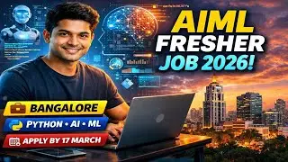 Software Engineer AIML Hiring 2026 | Bangalore | 0&ndash;1 Year | Python, AI ML | Apply Now