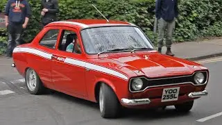 Classic Fords Leaving a Car Meet April '14