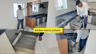 கிச்சன் இன்டீரியர் ஆனைமலை |  Breakfast Counter Table | Ebco Tandem box | Bwp ply | Pvc laminates