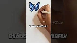 Draw Butterfly🦋#shorts #art #drawing #illusion #viralshorts #tannart