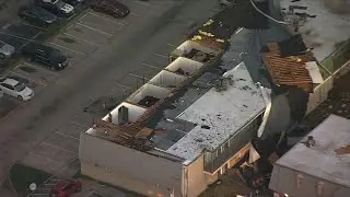 Aerial video shows storm damage in North Texas
