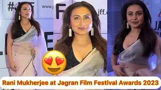 Mardani Didi Aka Rani Mukherjee looking gorgeous in Saree arrives @Jagran Film Festival Awards 2023