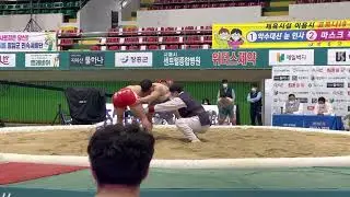 2022 장흥장사씨름대회 (권진욱vs장영진) 단체전 셋째판 승
