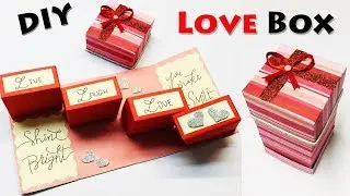 Love Box Cards | Love Greeting Cards Latest Design Handmade | Box Greeting Card Making Ideas | #190