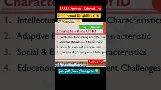 Disability 2- Intellectual Disability|1Day=1Disability|#shorts #specialeducation #education #viral