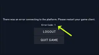 Valorant Error Code 1  - There Was An Error Connecting To The Platform. Please Reconnect Your Game