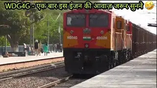 WDG4G full Throttle 😨| Clear Chugging Sound of WDG4G with Freight Train | Indian Railways.