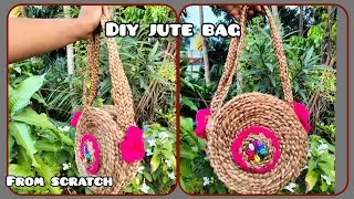 diy jute bag from scratch | jute bag step by step | handmade jute bag | handmade bag idea |