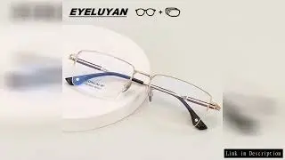 EYELUYAN Prescription Glasses 2025 Business Style Wood Pure Titanium Optical Frame Myopia Hyperopia