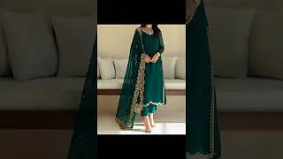 Fancy Dress Design in Green Color for Wedding & Party 2025 #short