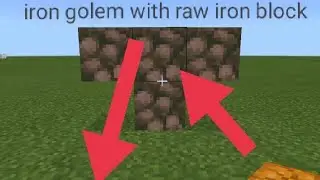 I tried to make iron golem with raw iron block |Minecraft