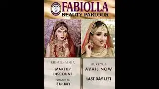 Last Day to avail make discount at Fabiolla Beauty Parlour!  #bridalmakeover