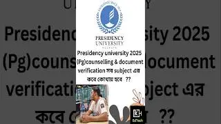 Pumdet counselling & document verification #pumdet #presidencyuniversity #counselling #kaushikhira