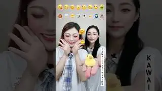 Funny Sisters Emoji Eating Challenge | #asmr #food #funny #eating #shorts