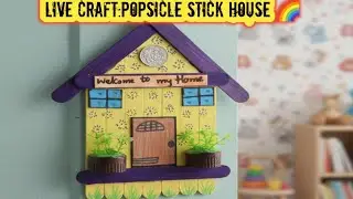 Colorful Popsicle Stick House Craft for Kids | Ice Cream Stick Hanging House @HubofkidsPs #craft 