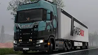 Ultra Realistic Rain Graphics with Scania Super | Euro Truck Simulator 2 v1.57